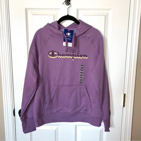 Champion Powerblend Purple Hoodie - NEW - Picture 10 of 10